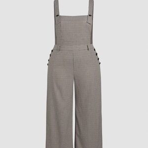 Cider Black and White Checkered Jumpsuit